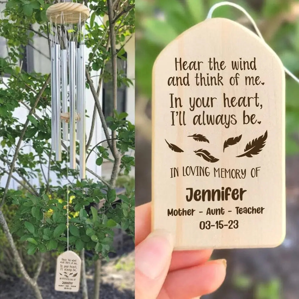 Family - In The Loving Memory - Personalized Wind Chimes Gifts Card The Next Custom Gift