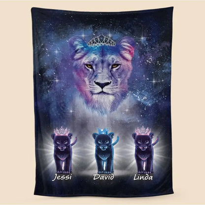 Family - Lion Mom - Personalized Blanket (TL) Blanket The Next Custom Gift