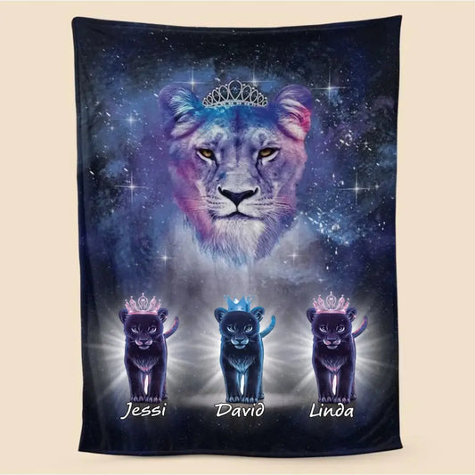 Family - Lion Mom - Personalized Blanket (TL) Blanket The Next Custom Gift