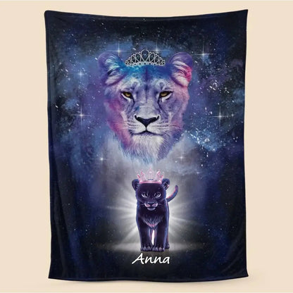 Family - Lion Mom - Personalized Blanket (TL) Blanket The Next Custom Gift