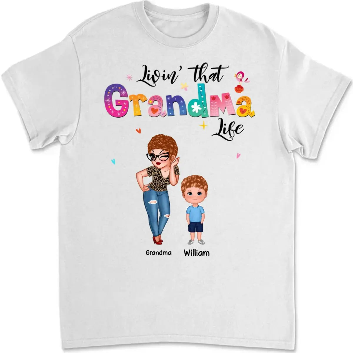 Family - Livin' That Grandma Life - Personalized Unisex Shirt Shirts & Tops The Next Custom Gift