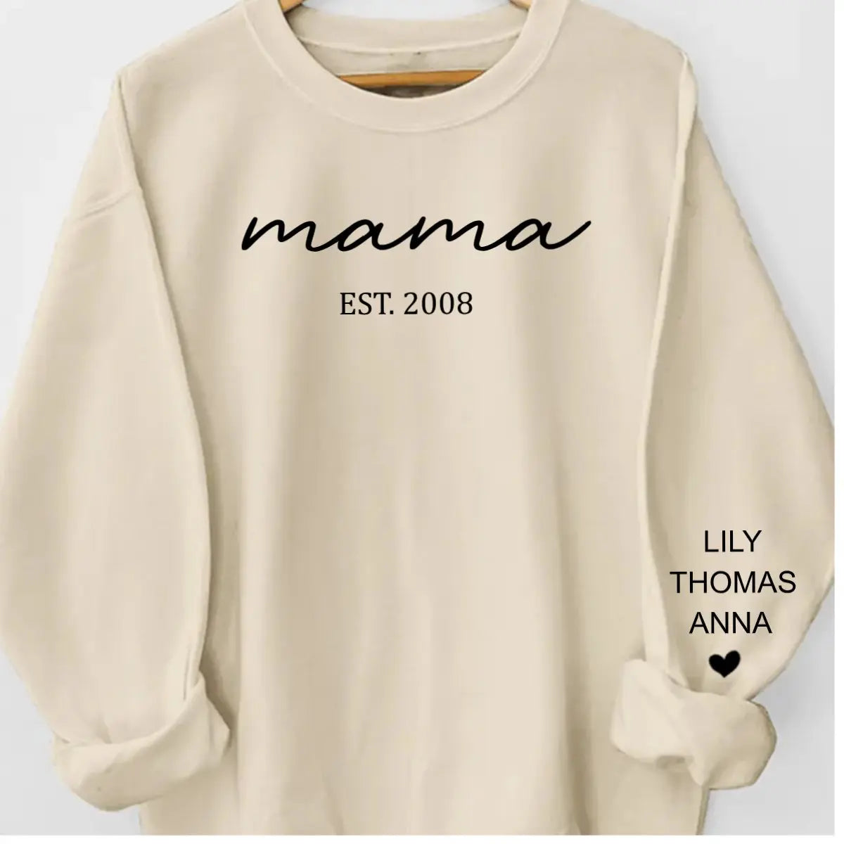 Family - Mama Est - Personalized Sweatshirt, Hoodie Shirts & Tops The Next Custom Gift