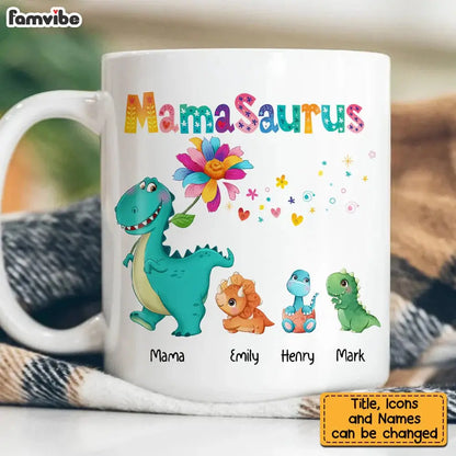 Family - Mamasaurus - Personalized Mug (NV) Mug The Next Custom Gift