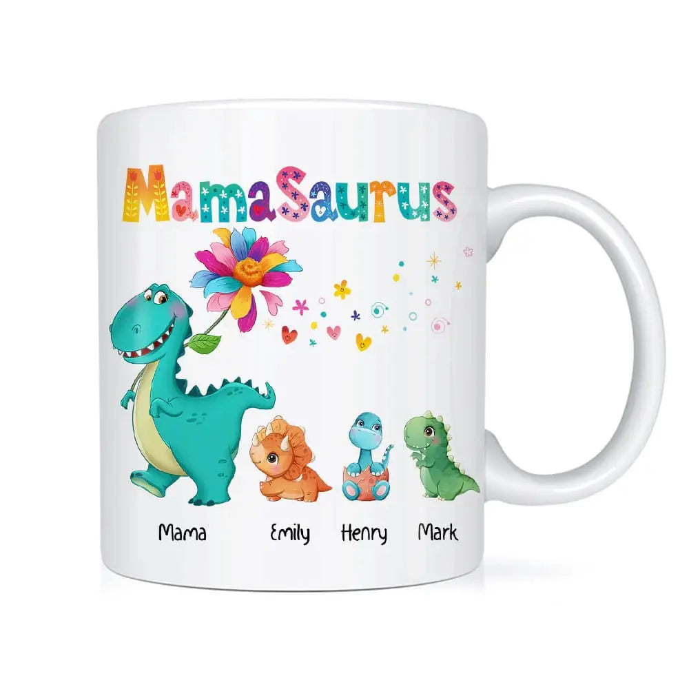 Family - Mamasaurus - Personalized Mug (NV) Mug The Next Custom Gift