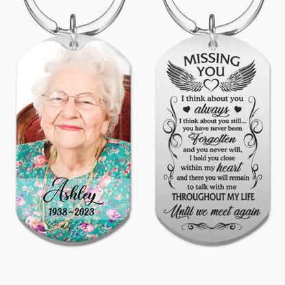 Family - Missing You Until We Meet Again  - Personalized Keychain - The Next Custom Gift  Keychain