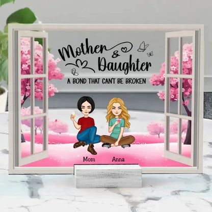 Family - Mom And Daughters A Bond That Can't Be Broken - Personalized Acrylic Plaque Plaque The Next Custom Gift