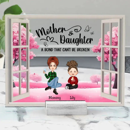 Family - Mom And Daughters A Bond That Can't Be Broken - Personalized Acrylic Plaque Plaque The Next Custom Gift