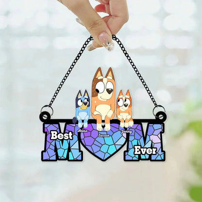 Family - Mom Suncatcher - Personalized Suncatcher Window Hanging Ornament Hanging Suncatcher Ornament The Next Custom Gift