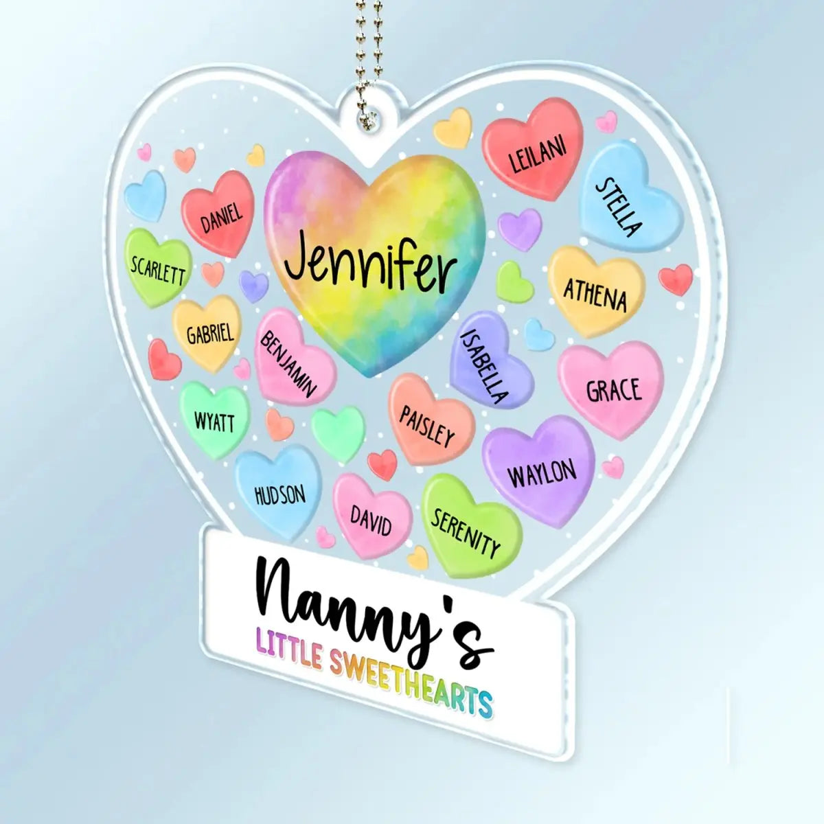 Family - Mom's Grandma's Little Sweethearts - Personalized Acrylic Car Hanger car hanger The Next Custom Gift