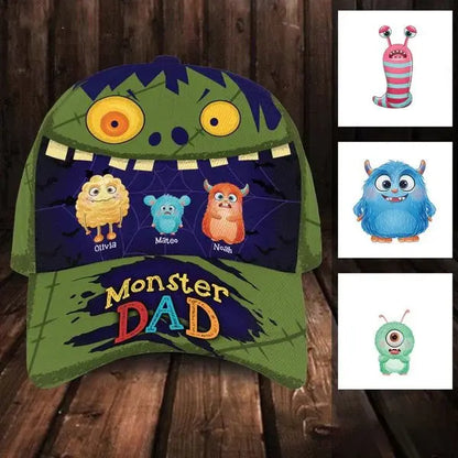 Family - Monster Dad - Personalized Classic Cap Hat The Next Custom Gift