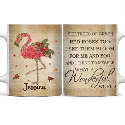 Family - Music Sheet What A Wonderful World Gardening - Personalized Mug - The Next Custom Gift  