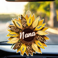 Family - Nana, Mom, Auntie Family Sunflower - Personalized Acrylic Car Hanger car hanger The Next Custom Gift
