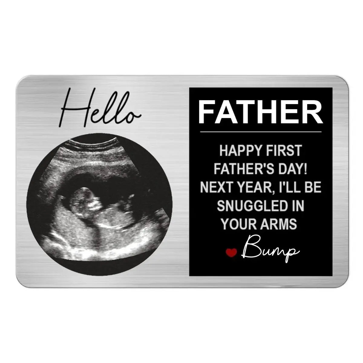 Family - Next Year I'll Be Snuggled In Your Arms - Personalized Custom Aluminum Wallet Card Card The Next Custom Gift