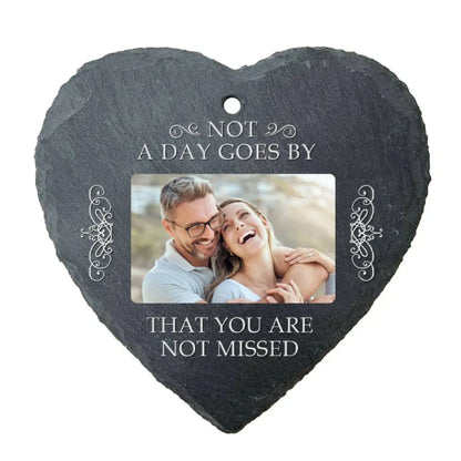 Family - Not A Day Goes By That You Are Not Missed - Personalized Memorial Garden Slate & Hook Slate & Hook The Next Custom Gift