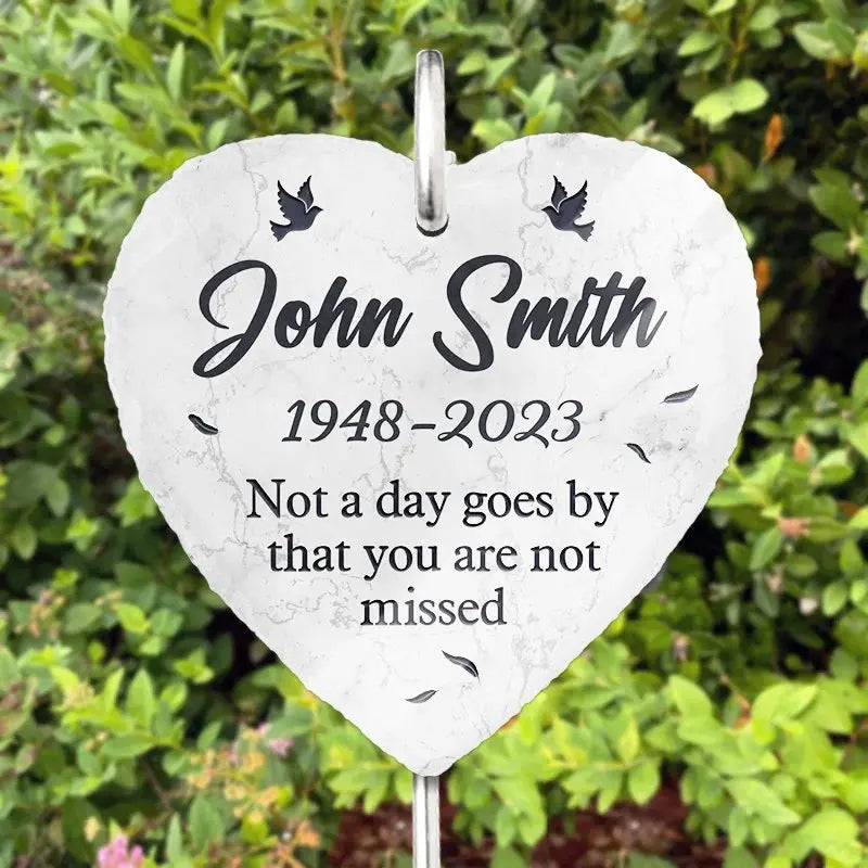 Family - Not A Day Goes By That You Aren't Missed - Personalized Memorial Garden Slate & Hook(AQ) Slate & Hook The Next Custom Gift