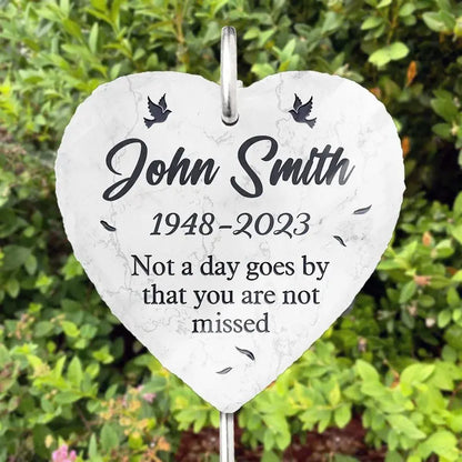 Family - Not A Day Goes By That You Aren't Missed - Personalized Memorial Garden Slate & Hook(AQ) Slate & Hook The Next Custom Gift