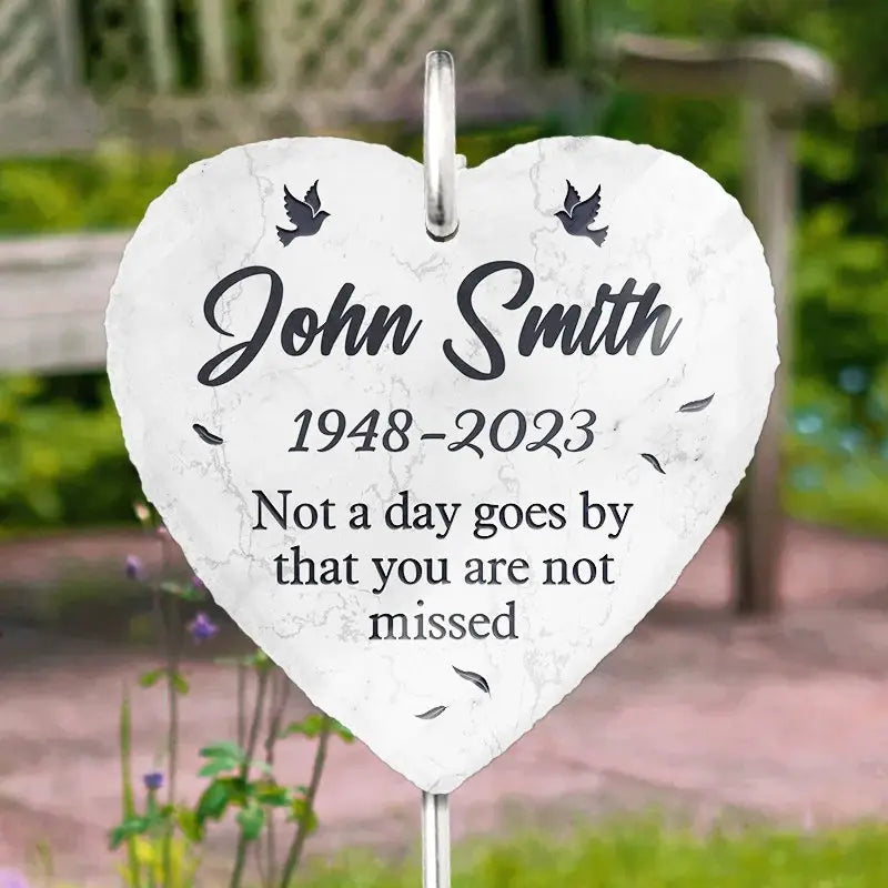 Family - Not A Day Goes By That You Aren't Missed - Personalized Memorial Garden Slate & Hook(AQ) Slate & Hook The Next Custom Gift