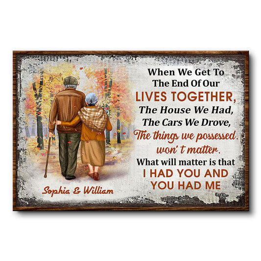 Family Old Couple When We Get Custom Poster, Personalized Couple Wall Art, Couple Gift