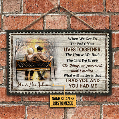 Family Old Couple When We Get Old Custom Wood Rectangle Sign