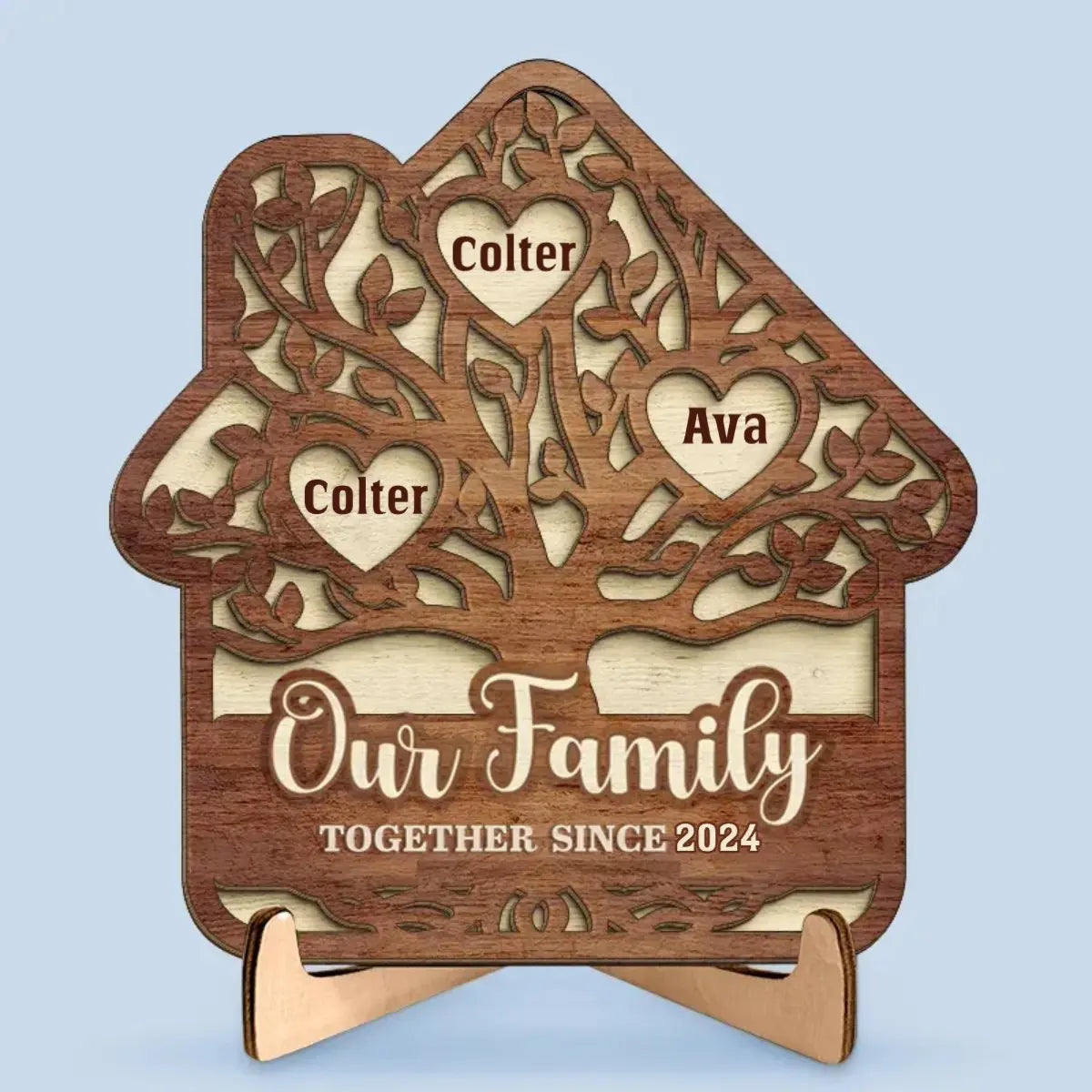 Family - Our Family Together Since  - Personalized Wooden Plaque(NV) Wooden Plaque The Next Custom Gift