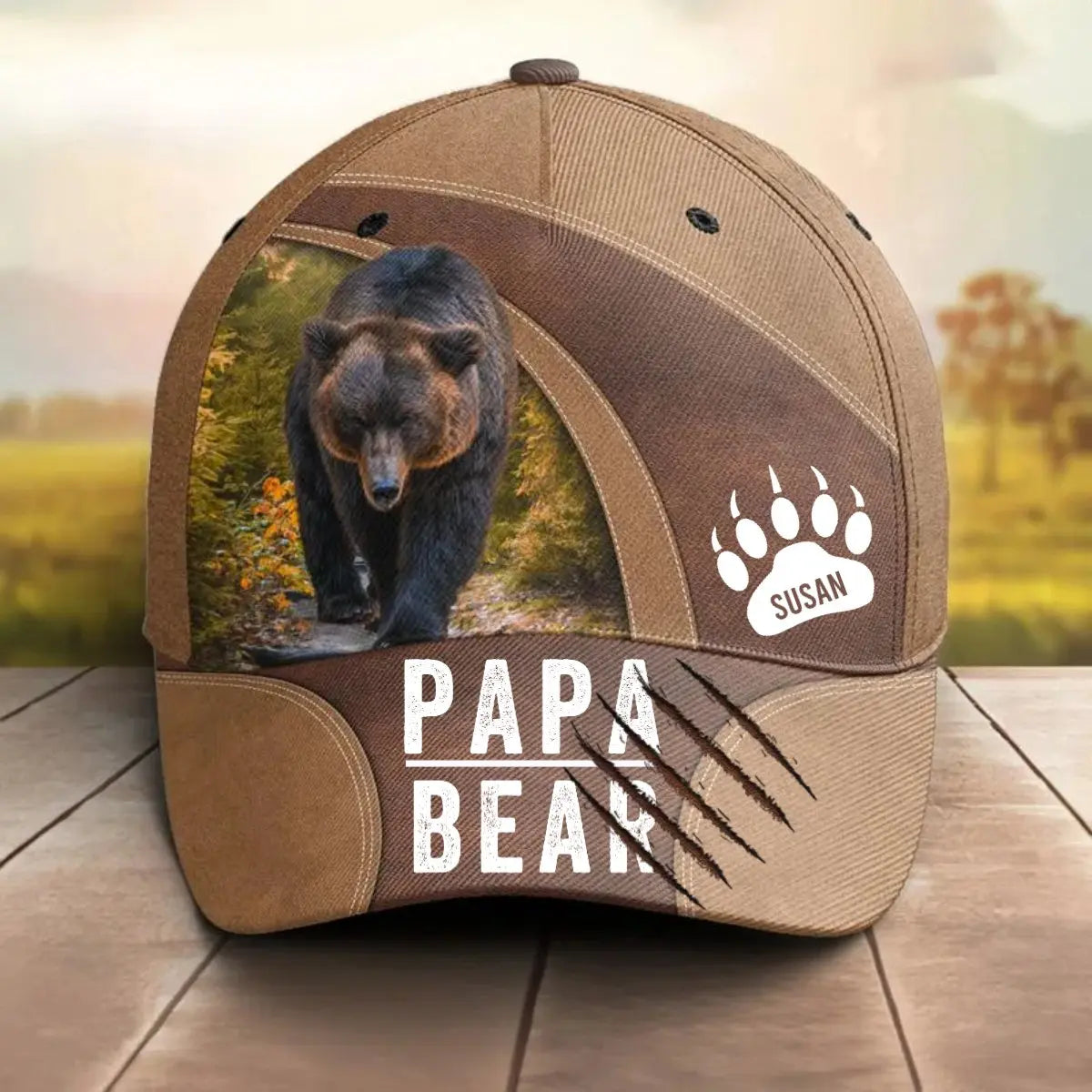 Family - Papa Bear - Personalized Classic Cap (TL) Hat The Next Custom Gift