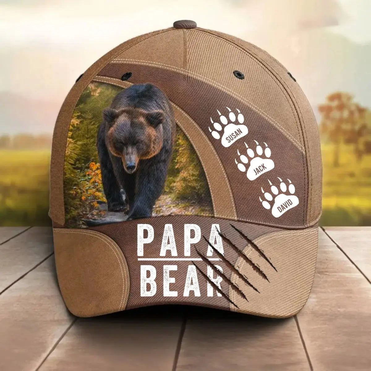 Family - Papa Bear - Personalized Classic Cap (TL) Hat The Next Custom Gift