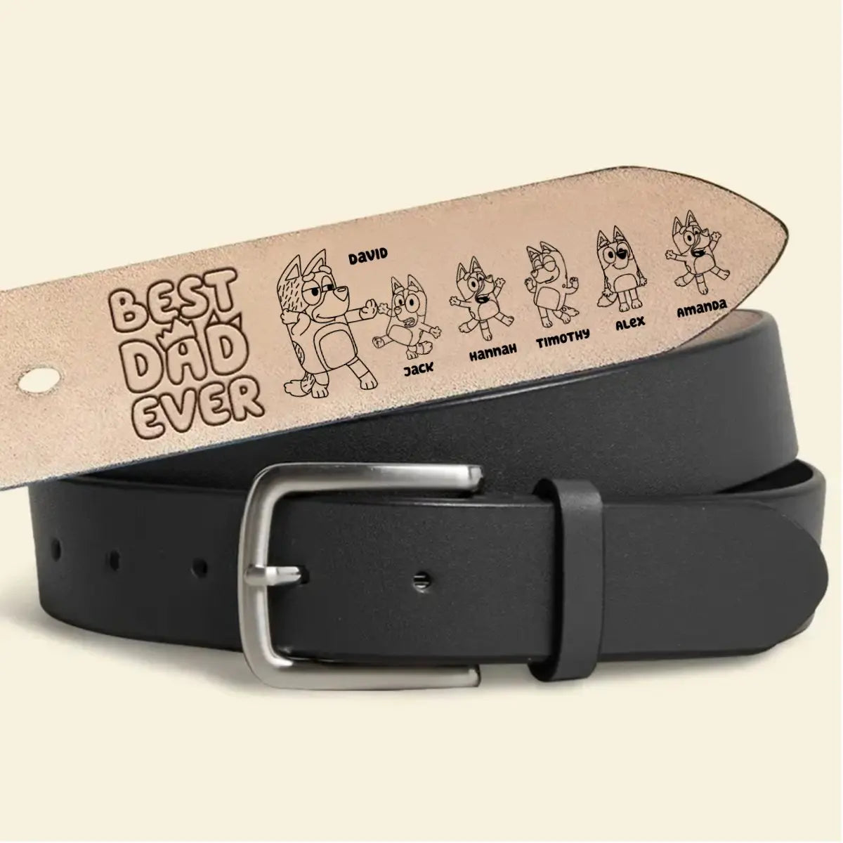 Family - Personalized Gifts For Dad On Father's Day - Personalized Leather Belt Leather Belt The Next Custom Gift