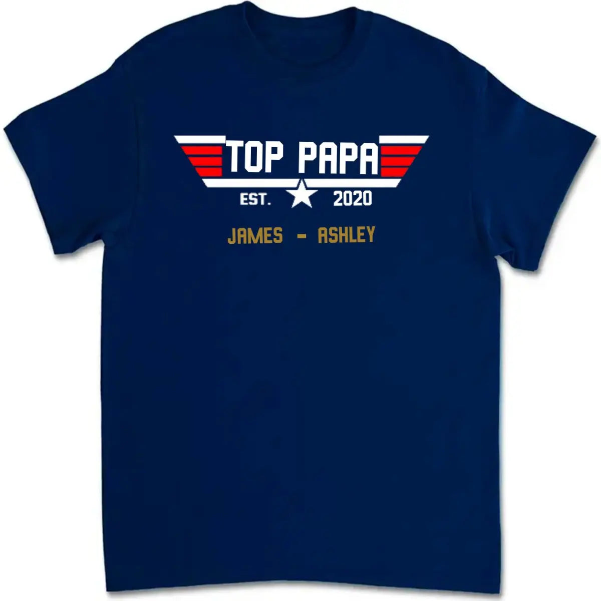 Family -  Personalized Papa, Grandpa's Birthday, Father's Day Gift - Personalized Tshirt Shirts & Tops The Next Custom Gift