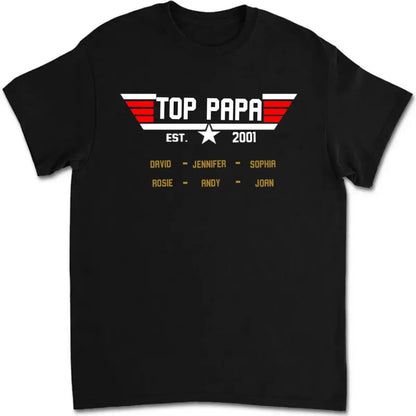 Family -  Personalized Papa, Grandpa's Birthday, Father's Day Gift - Personalized Tshirt Shirts & Tops The Next Custom Gift