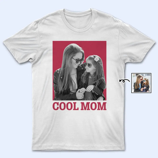 Family - Photo Retro Cool Mom - Personalized T-Shirt(NV) Shirts & Tops The Next Custom Gift