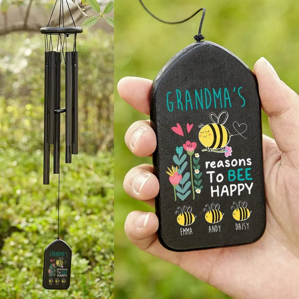 Family - Reason To Be Happy  - Personalized Wind Chimes Wind Chimes The Next Custom Gift