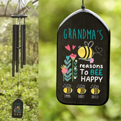 Family - Reason To Be Happy  - Personalized Wind Chimes Wind Chimes The Next Custom Gift