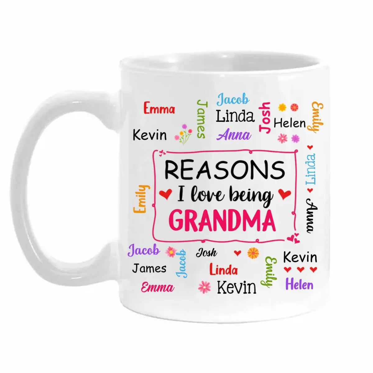 Family - Reasons I Love Being Word Art - Personalized Mug mug The Next Custom Gift