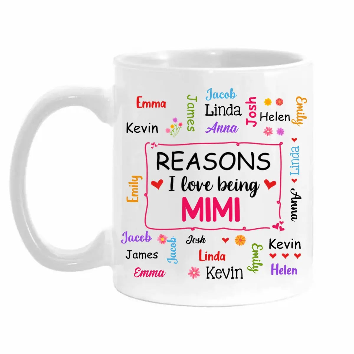 Family - Reasons I Love Being Word Art - Personalized Mug mug The Next Custom Gift