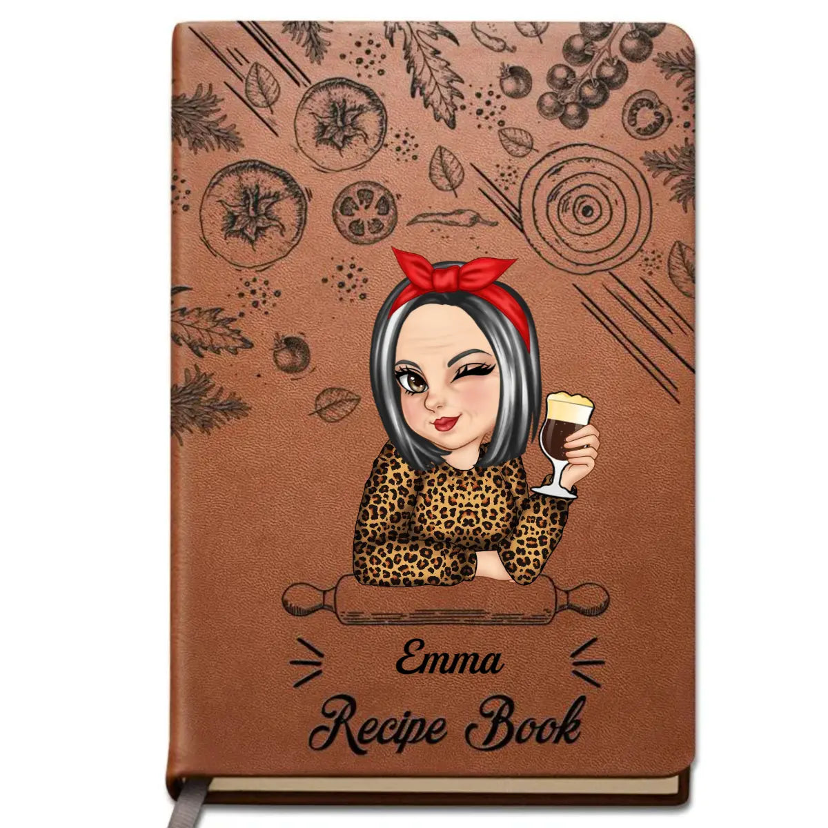 Family Recipe Cookbook - Personalized Leather Journal Leather Journal The Next Custom Gift