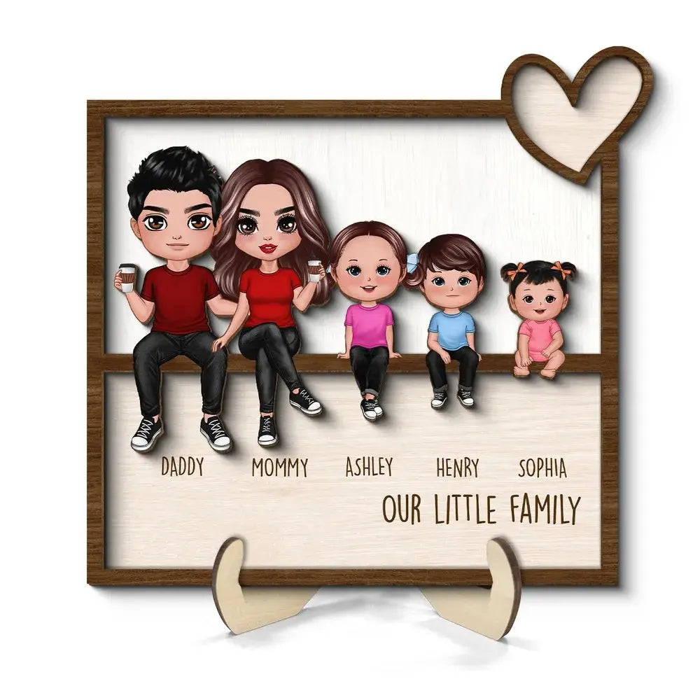 Family - Sitting Together Home Decor - Personalized Wooden Plaque - The Next Custom Gift  Wooden Plaque