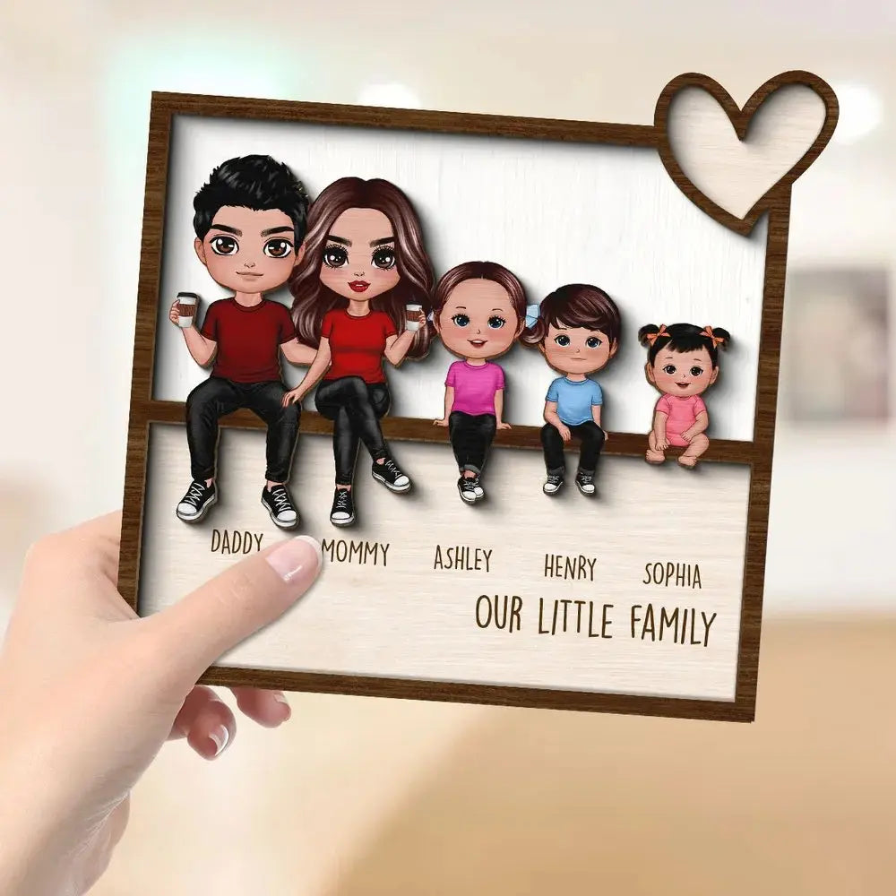 Family - Sitting Together Home Decor - Personalized Wooden Plaque - The Next Custom Gift  Wooden Plaque