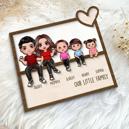 Family - Sitting Together Home Decor - Personalized Wooden Plaque - The Next Custom Gift  Wooden Plaque