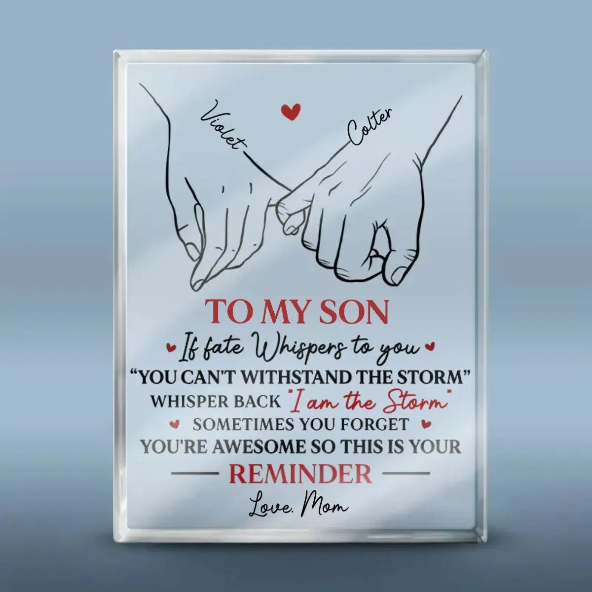 Family - Sometimes You Forget, You Are AweSome - Personalized Acrylic Plaque (BU) Acrylic Plaque The Next Custom Gift