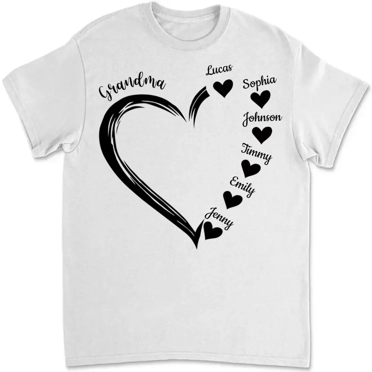 Family - Sweet Heart - Personalized T-shirt T-shirt The Next Custom Gift