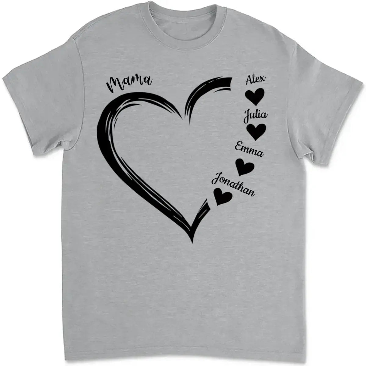 Family - Sweet Heart - Personalized T-shirt T-shirt The Next Custom Gift