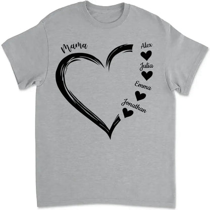 Family - Sweet Heart - Personalized T-shirt T-shirt The Next Custom Gift