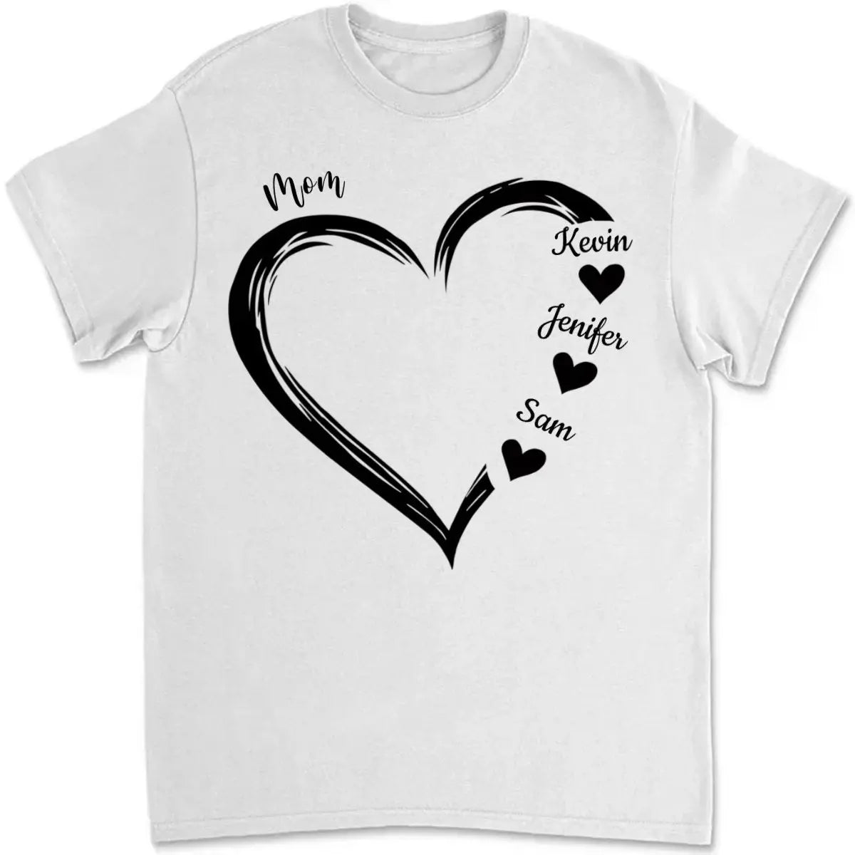 Family - Sweet Heart - Personalized T-shirt T-shirt The Next Custom Gift