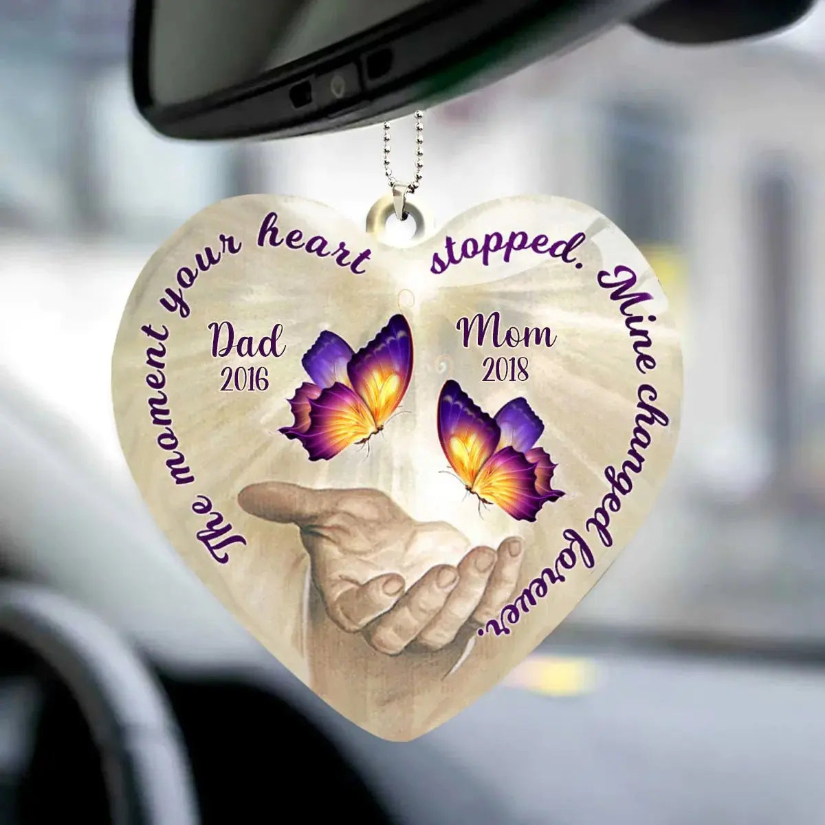 Family - THE MOMENT YOUR HEART STOPPED, MINE CHANGED FOREVER - Personalized Ornament ornament The Next Custom Gift
