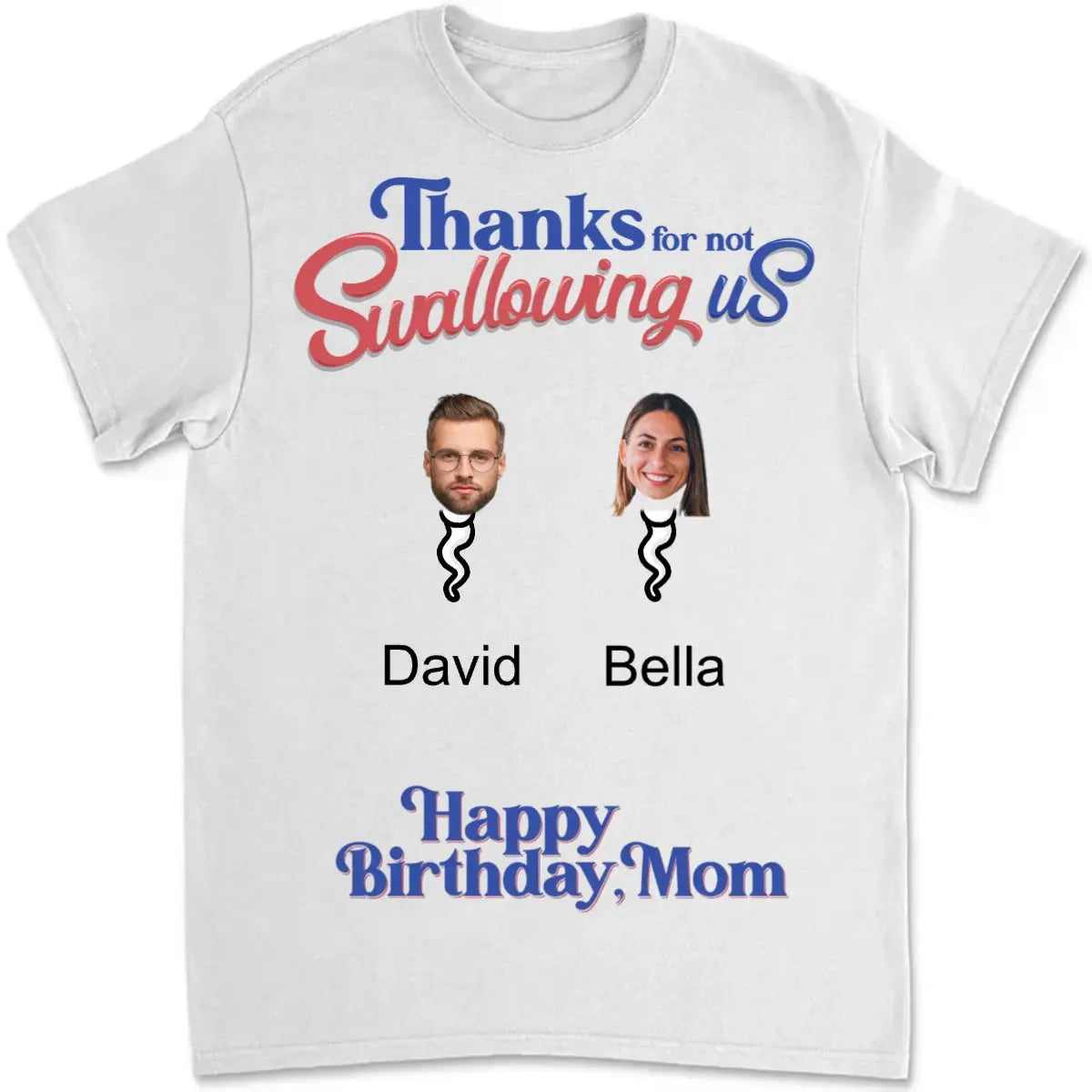 Family - Thanks For Not Swallowing Us - Personalized Unisex T-shirt (AQ) Shirts & Tops The Next Custom Gift