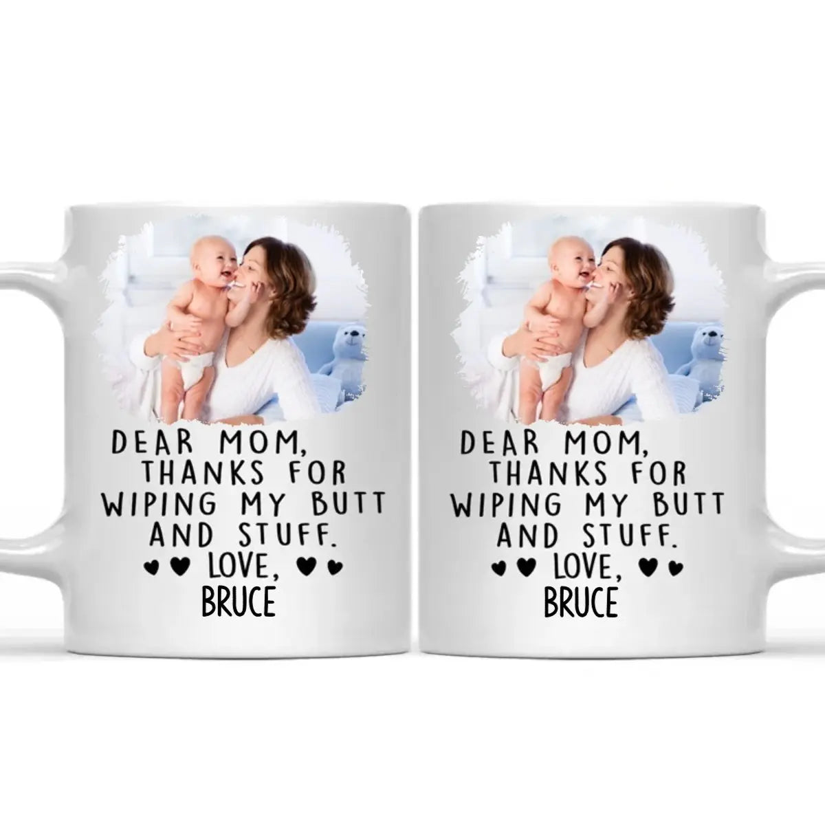 Family - Thanks For Wiping My Butt And Stuff - Personalized Mug (NV) Mug The Next Custom Gift