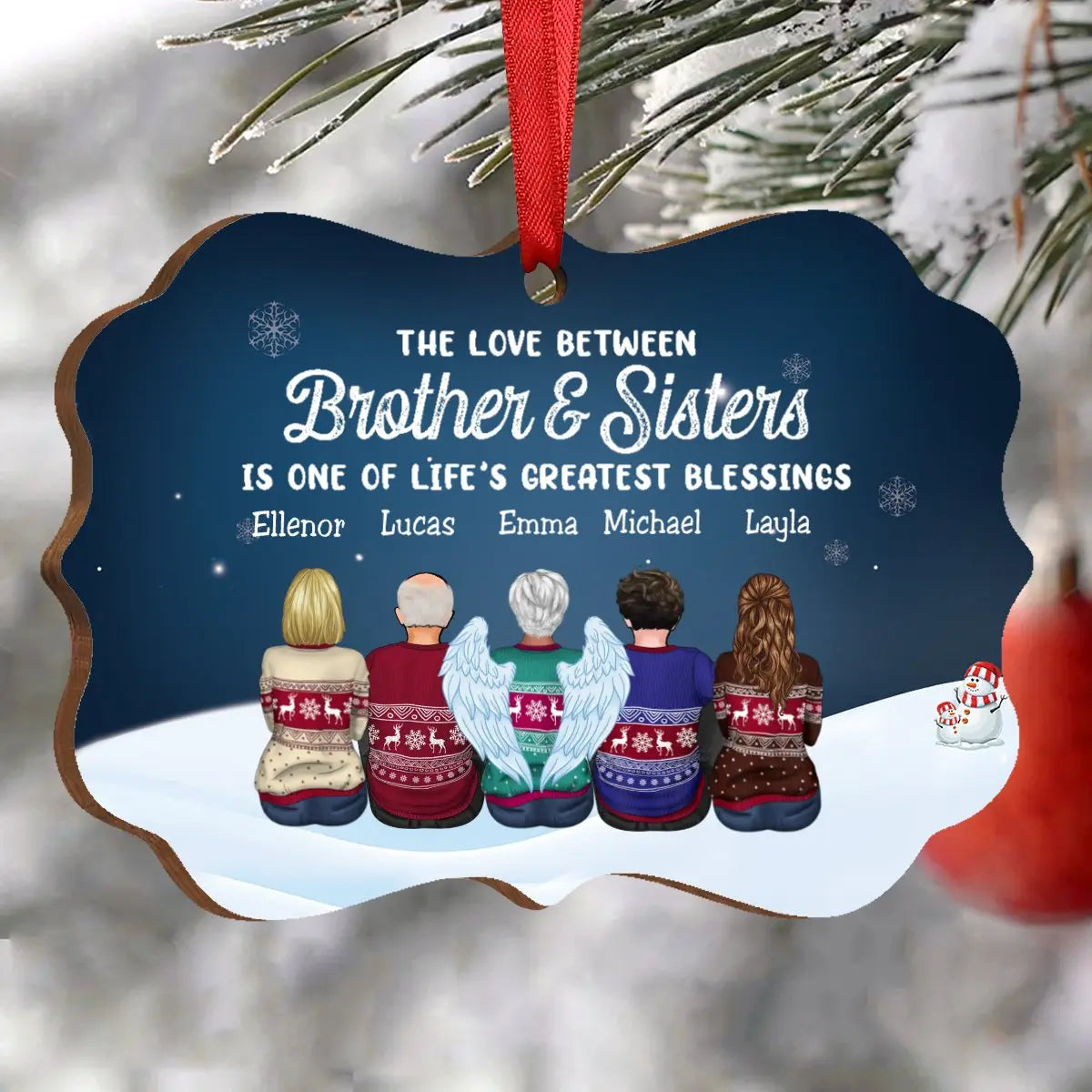 Family - The Greatest Gift Our Parents Gave Us Was Each Other - Personalized Christmas Ornament