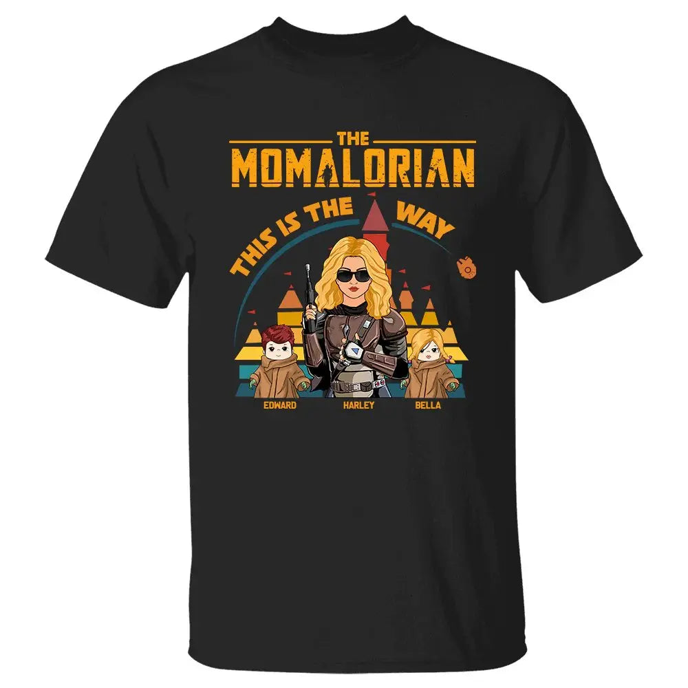 Family - The Momalorian This Is The Way - Personalized Shirt For Mom Dad ( AB) T-shirt The Next Custom Gift