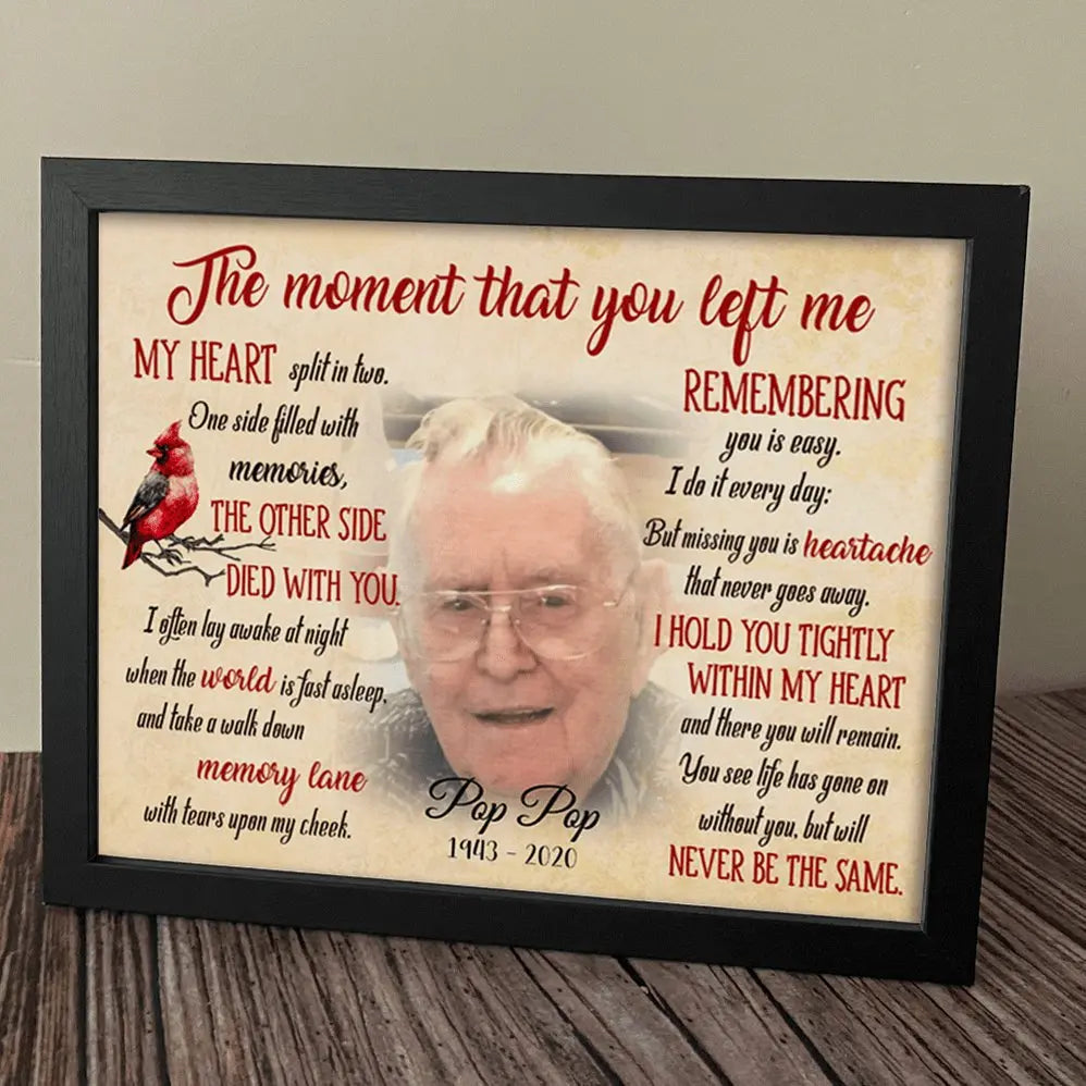 Family - The Moment That You Left Me Family - Personalized Picture Frame Poster The Next Custom Gift