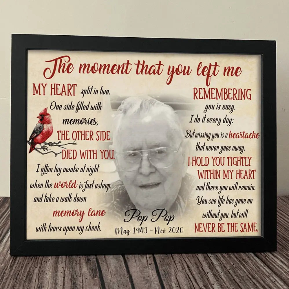 Family - The Moment That You Left Me Family - Personalized Picture Frame Poster The Next Custom Gift